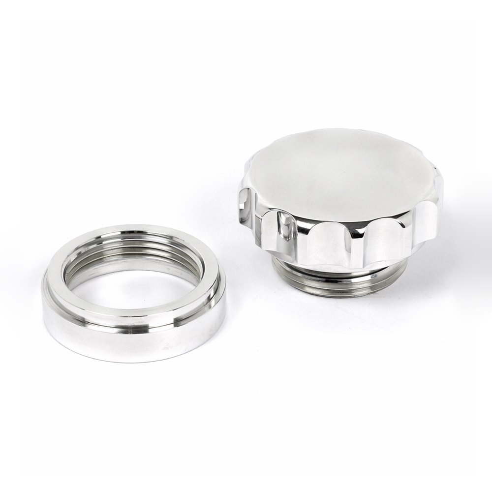 Alloy filler cap with weld on thread 1.5" inch